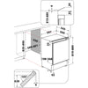 Hotpoint HBUL011 60cm Integrated Undercounter Larder Fridge - Fixed Door Fixing Kit - White - E Rated