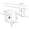 Hotpoint BIWMHG91485  9Kg Integrated Washing Machine with 1400 rpm - White - B Rated
