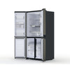 Hotpoint HQ9U2BLG  American Fridge Freezer - Black Stainless - E Rated