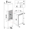 Indesit HBUFZ011 60cm Integrated Undercounter Freezer - Fixed Door Fixing Kit - White - E Rated