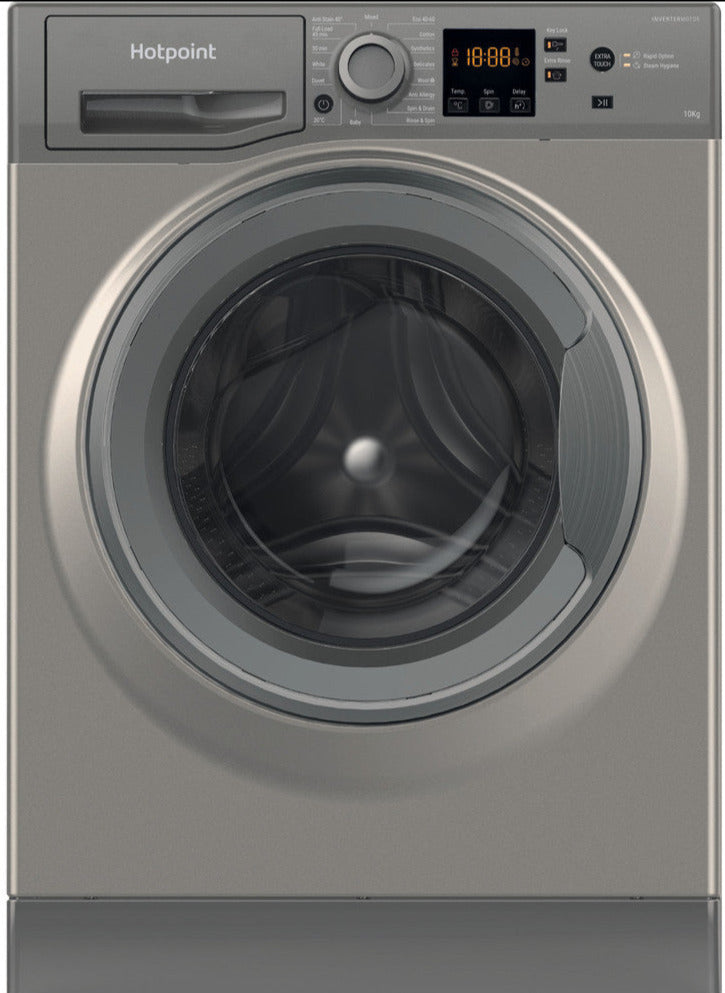 Hotpoint Anti-Stain NSWM1046GGUK 10Kg Washing Machine with 1400 rpm - Graphite - A Rated