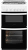 Indesit ID5G00KMWL 50cm Gas Cooker - White features four burners and a drop-down grill for versatile cooking.