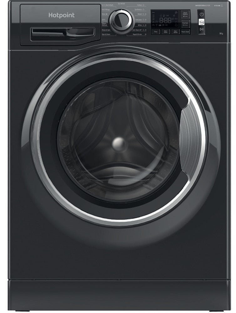 Hotpoint ActiveCare NM11948BCAUK 9Kg Washing Machine with 1400 rpm - Black - A Rated