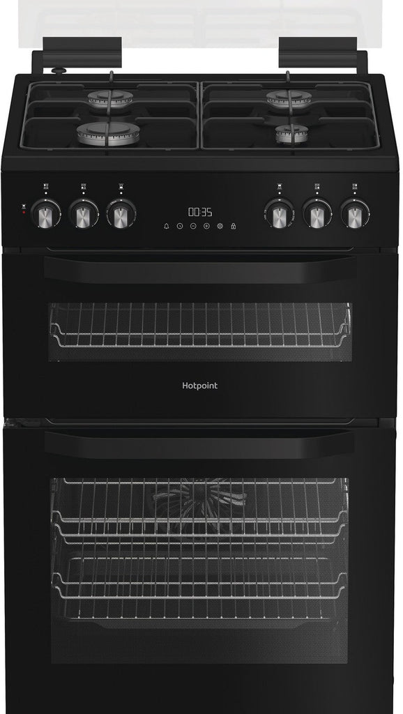 Hotpoint HDD6GDC2B1 60cm Dual Fuel Cooker - Black