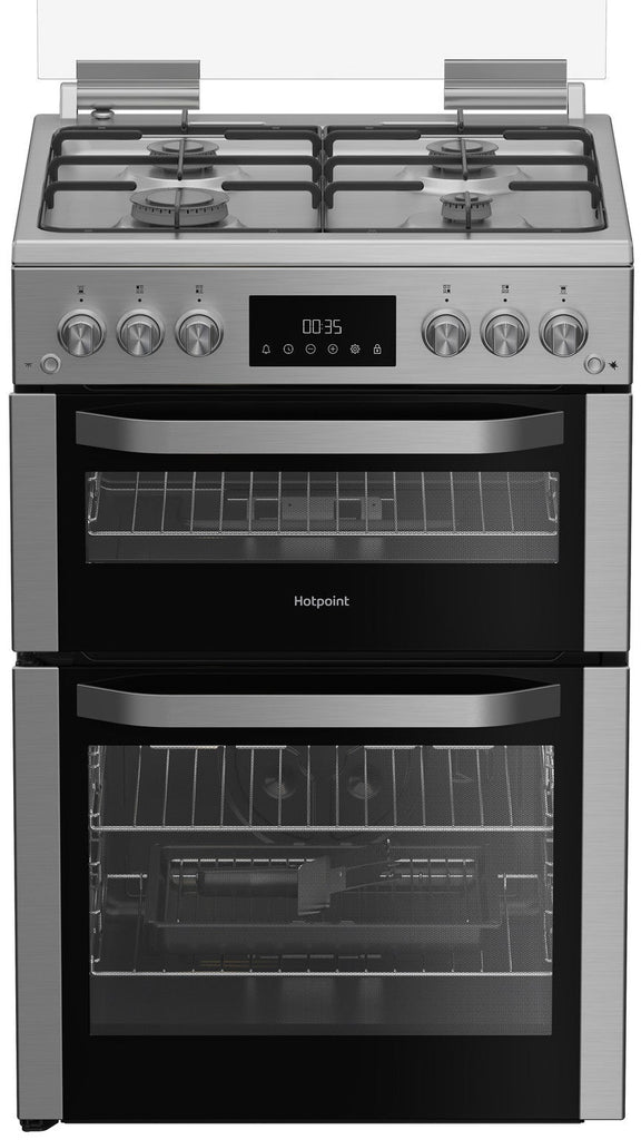 Hotpoint HDG6GDCX 60cm Gas Cooker - Stainless Steel