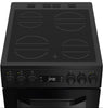 Hotpoint HTE5VCB 50cm Electric Cooker with Ceramic Hob - Black