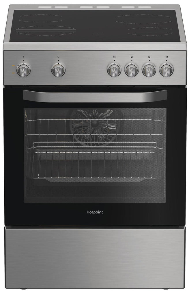 Hotpoint H6V5KMXUK 60cm Electric Cooker with Ceramic Hob - Stainless Steel