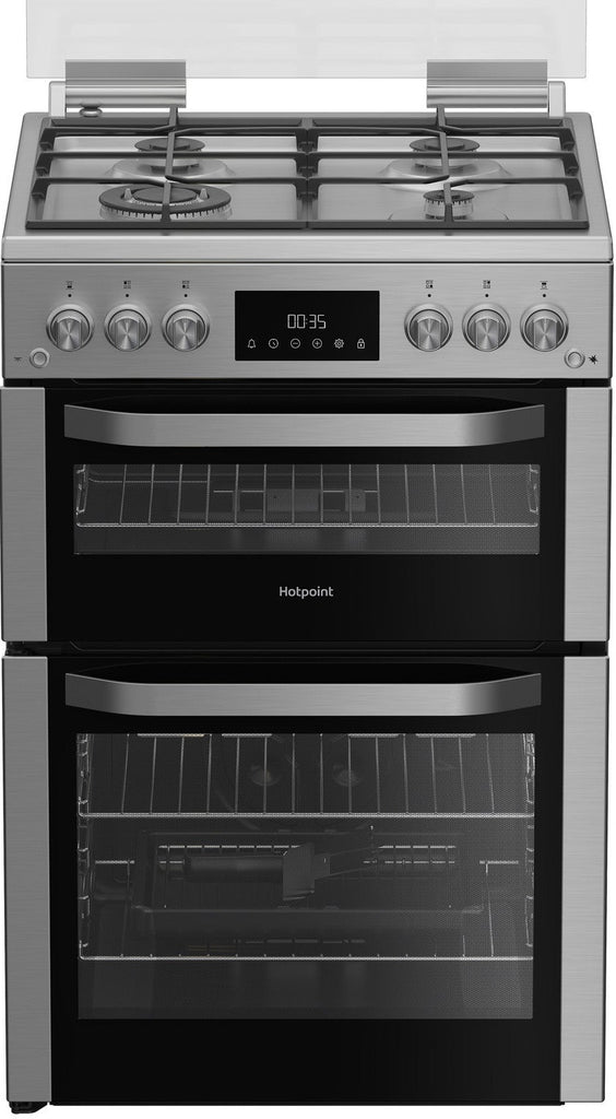 Hotpoint HDG6GDCWX 60cm Gas Cooker - Stainless Steel