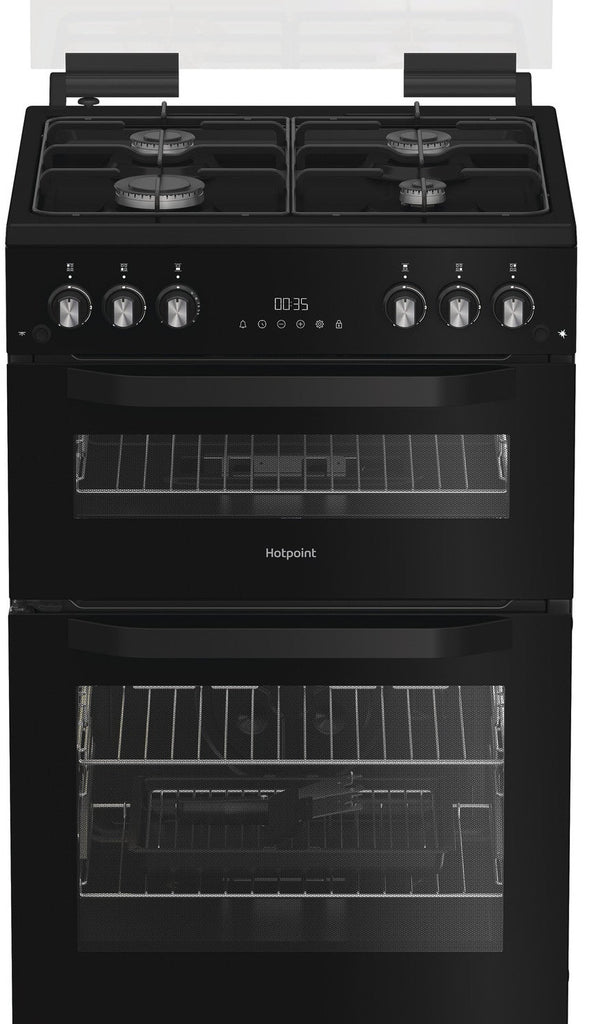 Hotpoint HTG6GDCB1 60cm Gas Cooker - Black