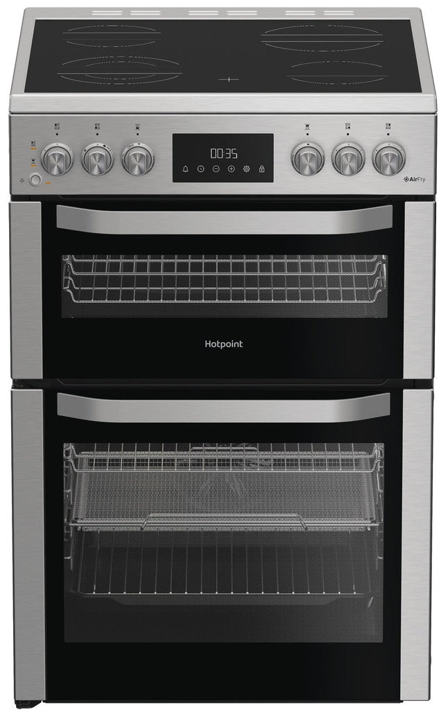 Hotpoint HDE6VDCASX 60cm Electric Cooker with Ceramic Hob - Stainless Steel