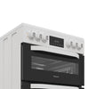 Hotpoint HTE6VDCW 60cm Electric Cooker with Ceramic Hob - White