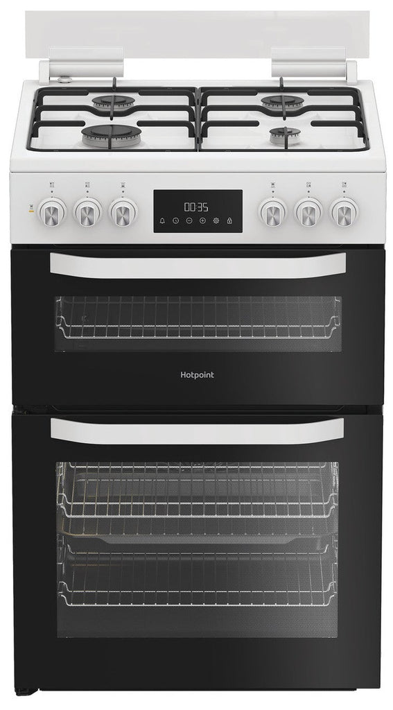 Hotpoint HDD6GDC2W 60Cm Dual Fuel Cooker - White