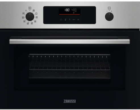 Zanussi ZVENM6XN Built In Compact Electric Oven with Microwave Function - Stainless Steel
