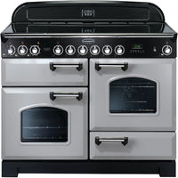 Rangemaster Classic Deluxe CDL110ECRP/C 110cm Electric Range Cooker with Ceramic Hob - Royal Pearl/Chrome Trim