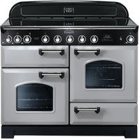 Rangemaster Classic Deluxe CDL110EIRP/C 100cm Electric Range Cooker with Induction Hob - Royal Pearl/Chrome Trim