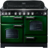 Rangemaster Classic Deluxe CDL110EIRG/C 110cm Electric Range Cooker with Induction Hob - Green/Chrome Trim