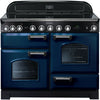 Rangemaster Classic Deluxe CDL110EIRB/C 110cm Electric Range Cooker with Induction Hob - Blue/Chrome Trim