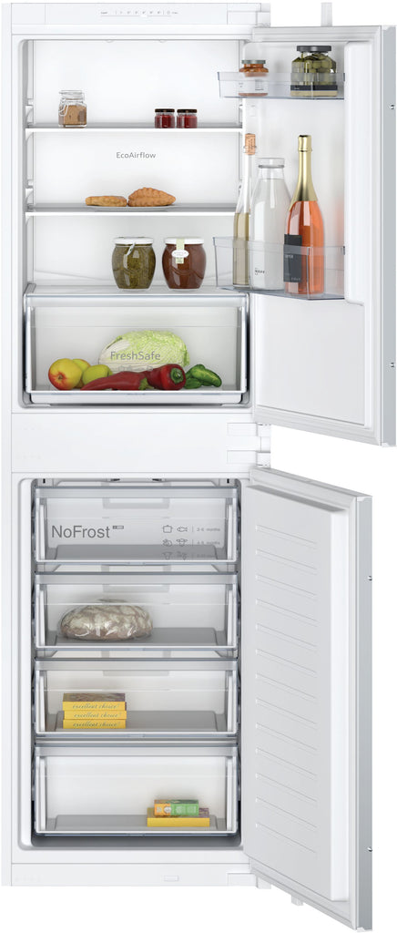 NEFF N30 KI7851SF0G Integrated Frost Free Fridge Freezer with Sliding Door Fixing Kit - White - F Rated