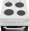 Zenith ZE503W 50cm Electric Cooker with Solid Plate Hob - White