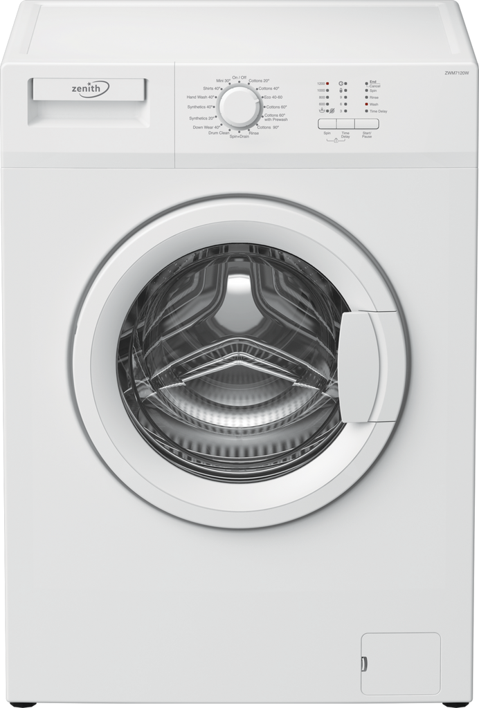 Zenith ZWM7120W 7Kg Washing Machine with 1200 rpm - White - D Rated