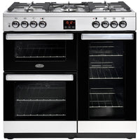 Belling Cookcentre 90DFT 90cm Dual Fuel Range Cooker - Stainless Steel