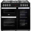 Belling Cookcentre 90DFT Dual Fuel Range Cooker Black - Moores Appliances Ltd.