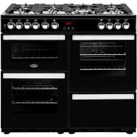 Belling Cookcentre 100DFT 100cm Dual Fuel Range Cooker - Black