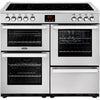 Belling Cookcentre 100E Professional Electric Ceramic Hob Range Cooker Stainless Steel - Moores Appliances Ltd.