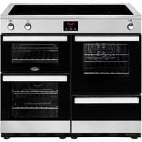 Belling Cookcentre 100Ei 100cm Electric Range Cooker with Induction - Stainless Steel