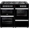 Belling Cookcentre 110DF Dual Fuel Range Cooker Black - Moores Appliances Ltd.
