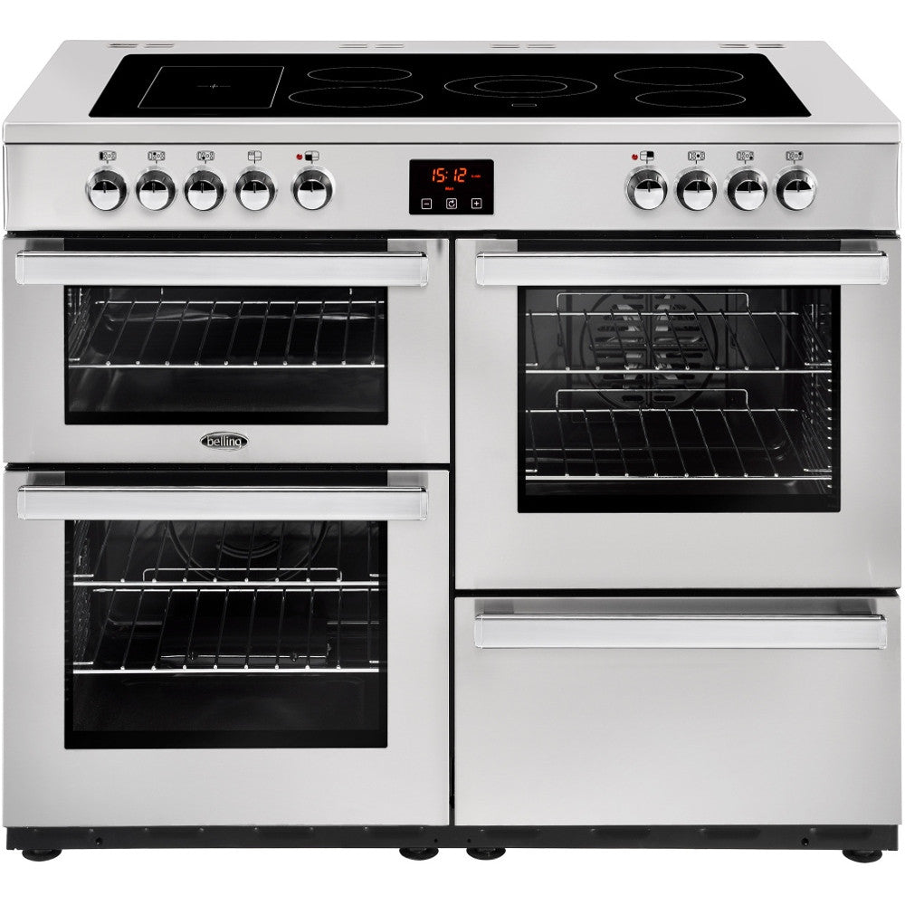 Belling Cookcentre 110E Professional Electric Ceramic Hob Range Cooker Stainless Steel - Moores Appliances Ltd.