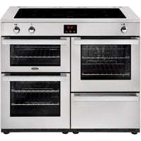 Belling Cookcentre Professional 110Ei 110cm Electric Range Cooker with Induction Hob - Stainless Steel