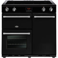 Belling Farmhouse 90Ei 90cm Electric Range Cooker with Induction Hob - Black