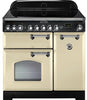 Rangemaster Classic Deluxe CDL90EICR/C 90cm Electric Range Cooker with Induction Hob - Cream/Chrome Trim