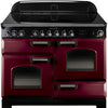Rangemaster Classic Deluxe CDL110EICY/C 110cm Electric Range Cooker with Induction Hob - Cranberry/Chrome Trim