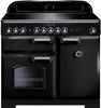 Rangemaster Classic Deluxe CDL100EIBL/C 100cm Electric Range Cooker with Induction Hob - Black/Chrome Trim