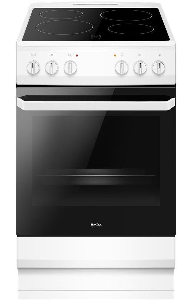 Amica AFC1530WH 50cm Electric Cooker with Ceramic Hob - White