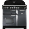 Rangemaster Classic Deluxe CDL90EISL/C 90cm Electric Range Cooker with Induction Hob - Slate/Chrome Trim