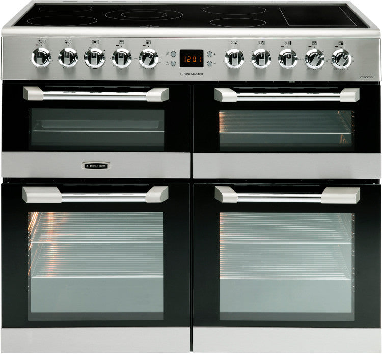 Leisure Cuisinemaster 100 Electric Ceramic Hob Range Cooker Stainless Steel - Moores Appliances Ltd.