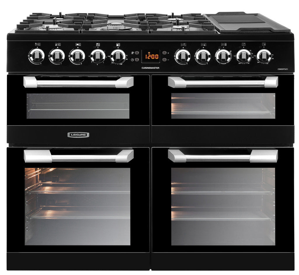 Leisure Cuisinemaster 100 Dual Fuel Range Cooker Black - Moores Appliances Ltd.