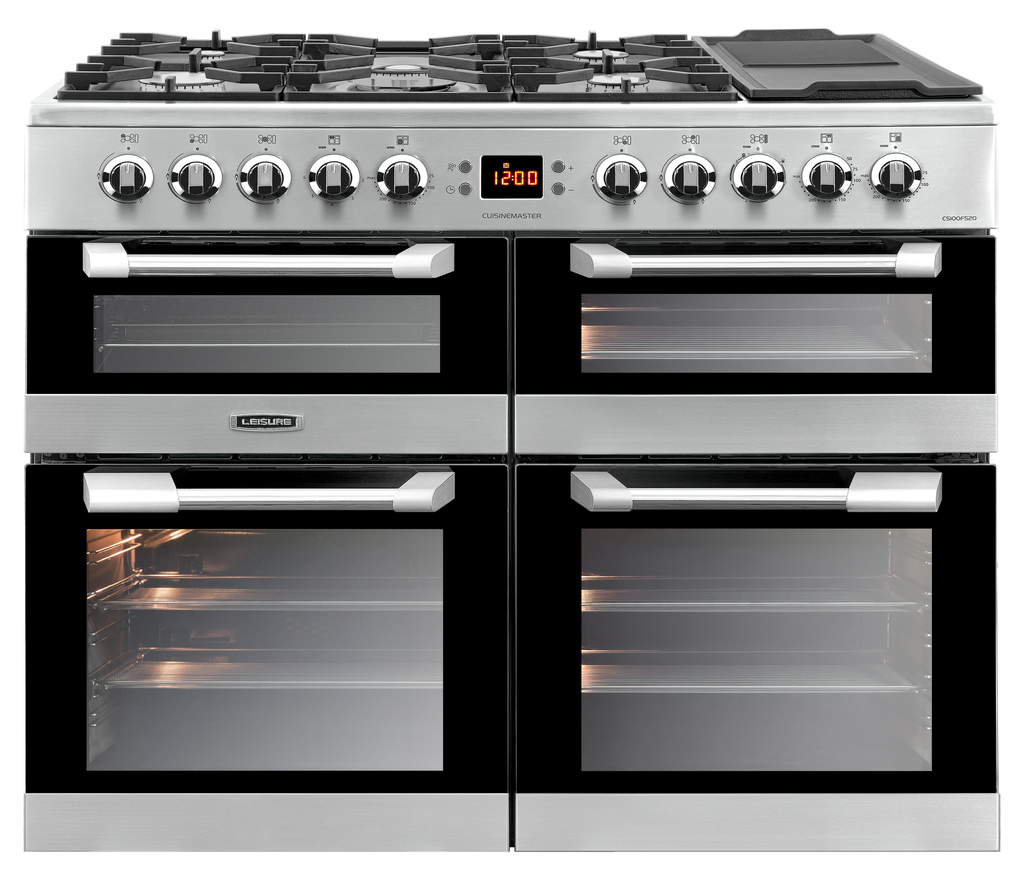 Leisure Cuisinemaster 100 Dual Fuel Range Cooker Stainless Steel - Moores Appliances Ltd.