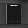 Smeg DIFABBL 50's style 60cm Fully Integrated Standard Dishwasher - Black- B Rated