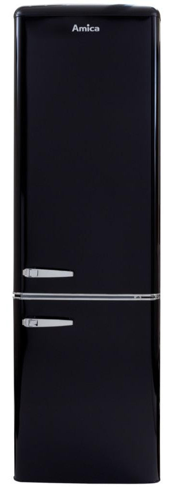 Amica FKR29653B 55cm Fridge Freezer - Black - F Rated