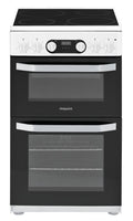 Hotpoint HD5V93CCW 50cm Electric Cooker with Ceramic Hob - White