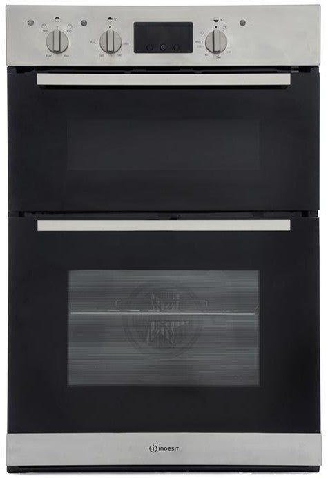 Indesit IDD6340IX Built In Electric Double Oven - Stainless Steel