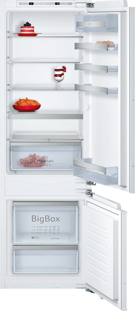 NEFF N70 KI6873FE0G Integrated Fridge Freezer with Fixed Door Fixing Kit - White - E Rated