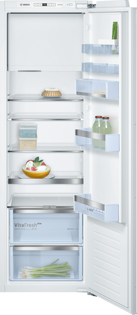 Bosch Serie 6 KIL82AFF0G 56cm Integrated Upright Fridge with Ice Box - Fixed Door Fixing Kit - White - F Rated