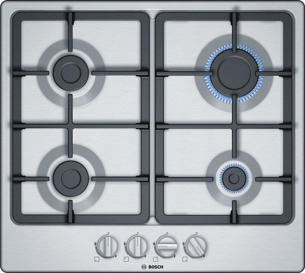 Bosch Serie 2 PGP6B5B90 58cm Gas Hob - Stainless Steel