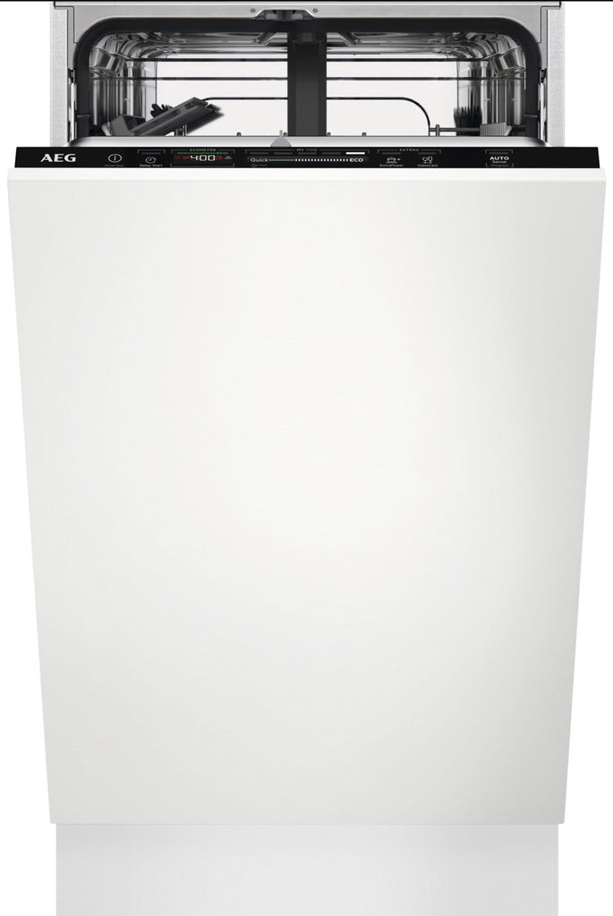 AEG 6000 SatelliteClean FSE62407P Slimline Integrated Dishwasher - Black Control Panel - E Rated