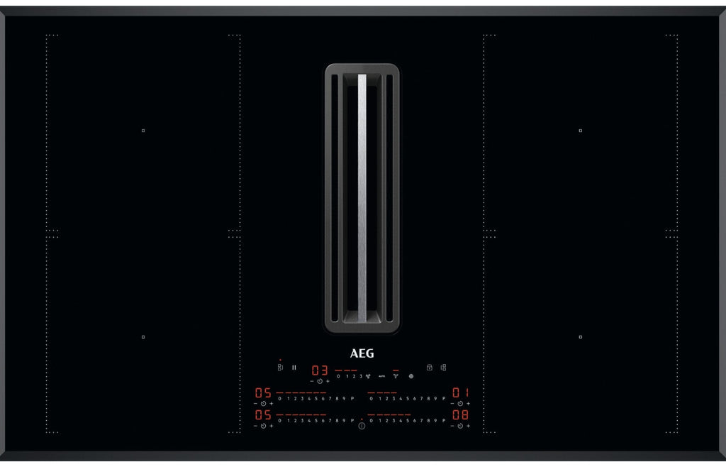 AEG 8000 Series CDE84751FB 83cm Venting Induction Hob - External Ducted Model - Black
